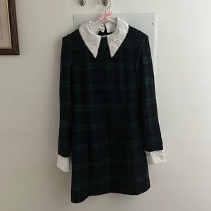 Eatme Green Tartan Wool Dress Japanese Brand